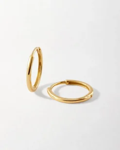 Edge of Ember Hoops | Style | Angled Hoop Earrings - Yellow Gold