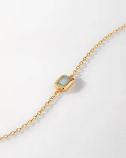 Edge of Ember Birthstones And Zodiac | Style | Aquamarine March Birthstone Necklace - Gold