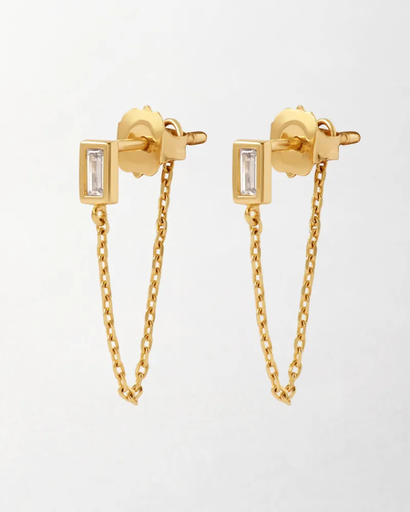 Edge of Ember Studs | Style | Baguette Diamond Stud Earrings