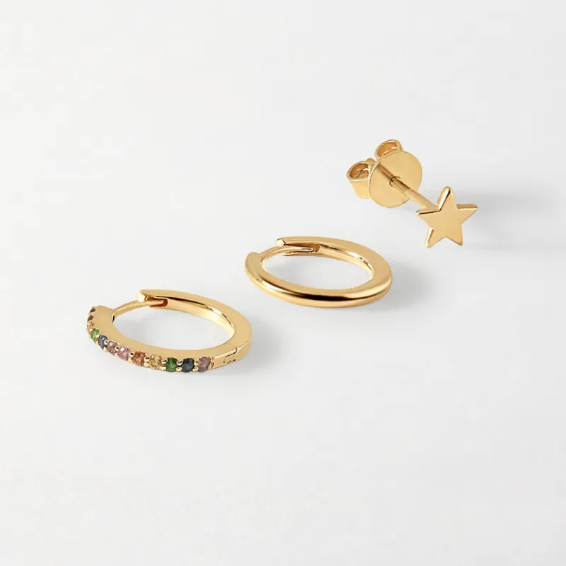 Edge of Ember Piercing | Huggies | Blue Sapphire Pavé Huggie Earrings