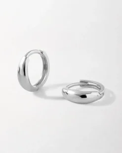 Edge of Ember Huggies | Hoops | Bold Huggie Earrings - Yellow Gold