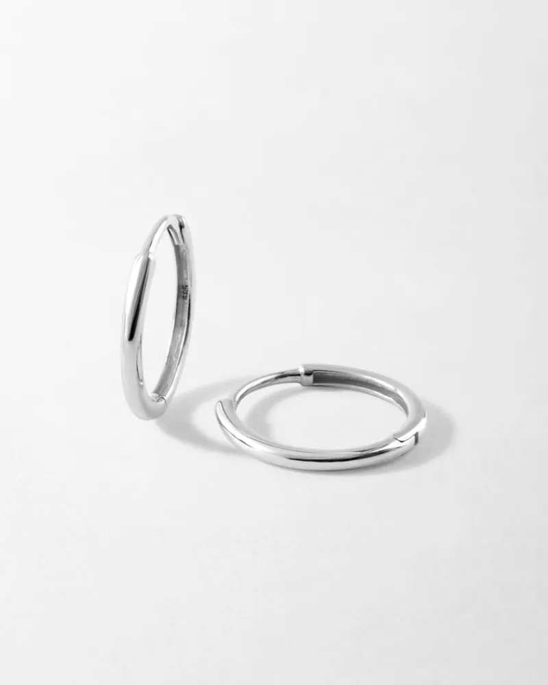 Edge of Ember Huggies | Hoops | Bold Huggie Earrings - Yellow Gold