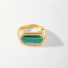 Edge of Ember Engravable | Charlotte Collins Malachite Charm Pendant