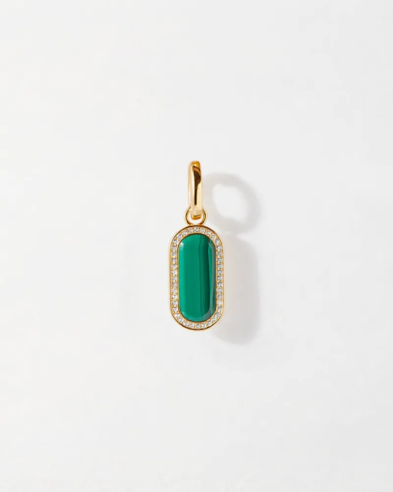 Edge of Ember Engravable | Engravable | Charlotte Collins Modular Malachite Necklace