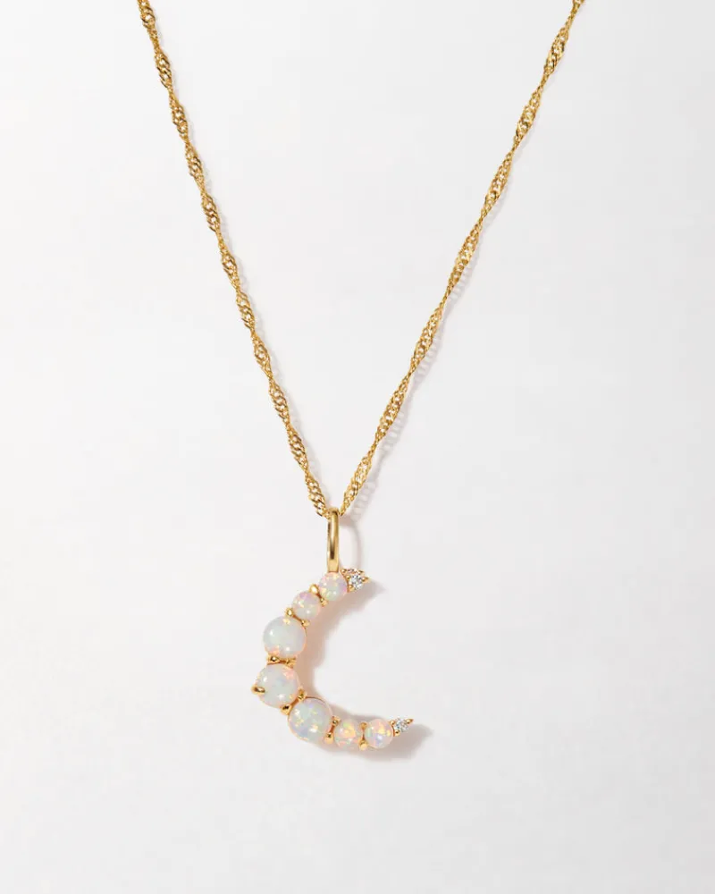 Edge of Ember Style | Crescent Opal Drop Earring