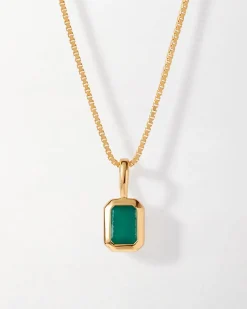 Edge of Ember Style | May Birthstone Jewellery | Deco Birthstone Necklace