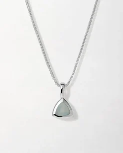 Edge of Ember Birthstones And Zodiac | Style | Deco Black Spinel Birthstone Necklace - Silver