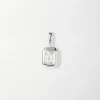 Edge of Ember Birthstones And Zodiac | Style | Deco White Topaz Birthstone Necklace - Silver