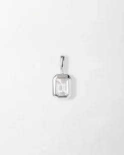 Edge of Ember Birthstones And Zodiac | Style | Deco White Topaz Birthstone Necklace - Silver