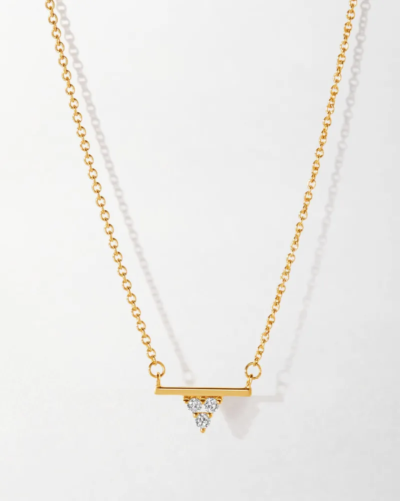 Edge of Ember Solid Gold & Diamonds | Initial | Diamond Initial Necklace
