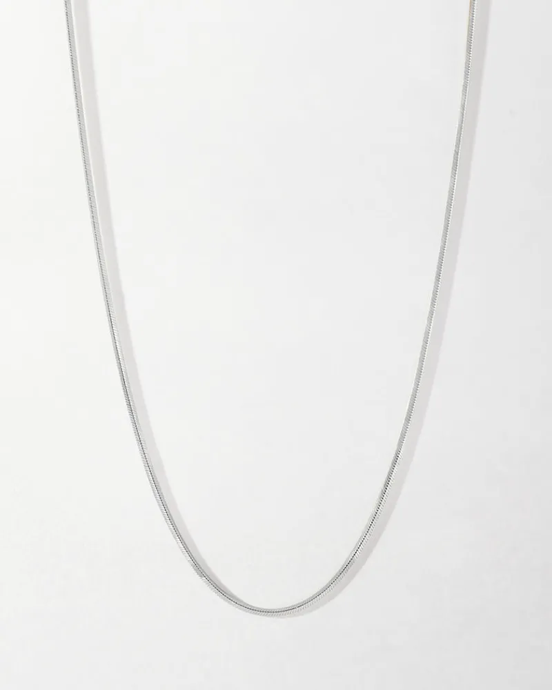 Edge of Ember Initial | Style | Double Initial Necklace - Silver