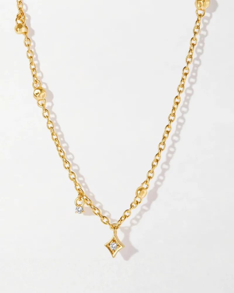 Edge of Ember Solid Gold & Diamonds | Style | Droplet Diamond Necklace