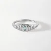 Edge of Ember All Rings | Fire Sapphire Ring - Silver