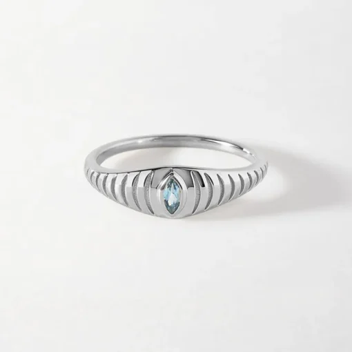 Edge of Ember All Rings | Fire Sapphire Ring - Silver