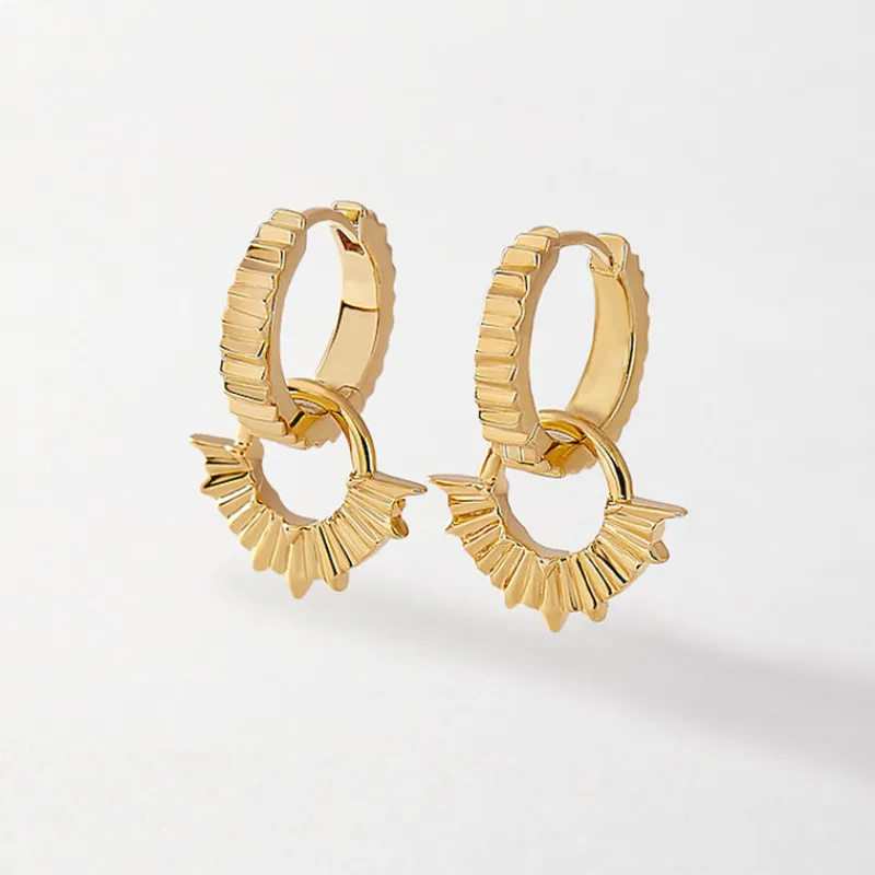 Edge of Ember Hoops | Style | Flare Hoop Earrings - Gold