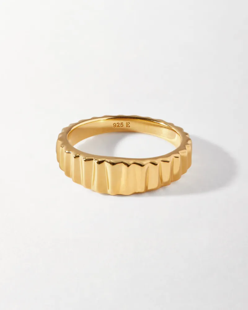 Edge of Ember Hoops | Style | Flare Hoop Earrings - Gold