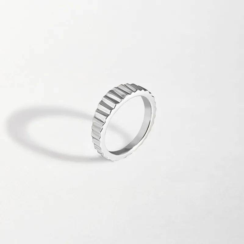 Edge of Ember Hoops | Style | Flare Hoop Earrings - Silver