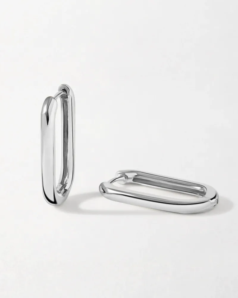 Edge of Ember Hoops | Style | Flare Hoop Earrings - Silver