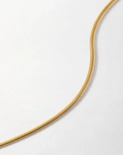 Edge of Ember Style | Chain | Flat Snake Chain Necklace - Gold