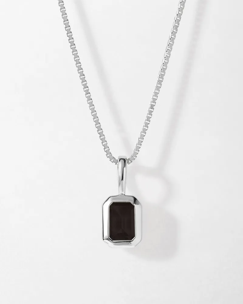 Edge of Ember Birthstones And Zodiac | Style | Garnet January Birthstone Necklace - Silver
