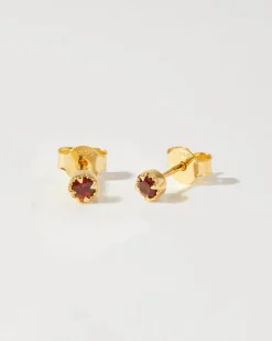 Edge of Ember Style | Birthstones And Zodiac | Heart Red Garnet Earrings
