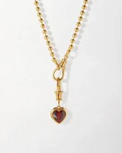 Edge of Ember Style | Birthstones And Zodiac | Heart White Sapphire Necklace