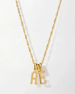 Edge of Ember Birthstones And Zodiac | Style | Initial & Birthstone Necklace - Gold