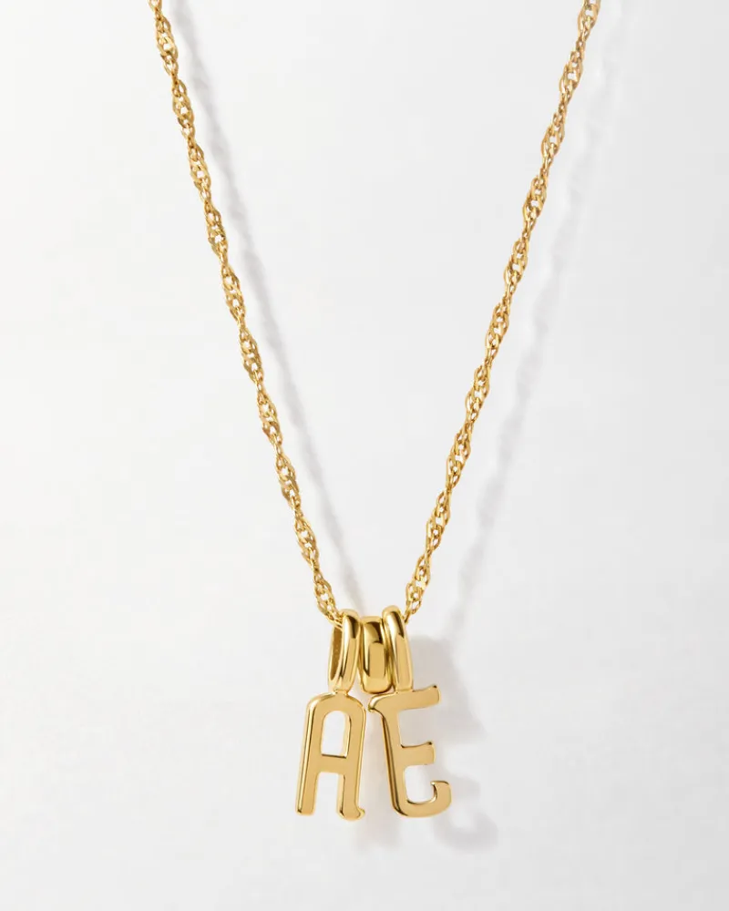 Edge of Ember Birthstones And Zodiac | Style | Initial & Birthstone Necklace - Gold