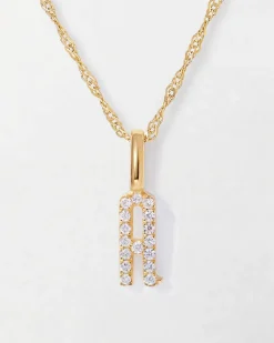 Edge of Ember Birthstones And Zodiac | Style | Initial & Birthstone Necklace - Gold