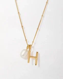 Edge of Ember Birthstones And Zodiac | Style | Initial & Birthstone Necklace - Gold