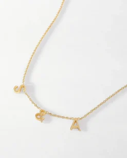 Edge of Ember Birthstones And Zodiac | Style | Initial & Birthstone Necklace - Gold