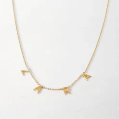 Edge of Ember Birthstones And Zodiac | Style | Initial & Birthstone Necklace - Gold