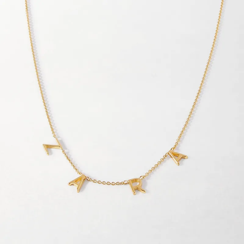 Edge of Ember Birthstones And Zodiac | Style | Initial & Birthstone Necklace - Gold