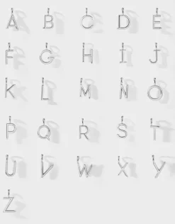 Edge of Ember Birthstones And Zodiac | Initial | Initial & Birthstone Necklace - Silver