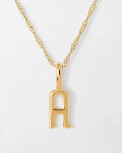 Edge of Ember Birthstones And Zodiac | Style | Initial & Birthstone Necklace - Gold