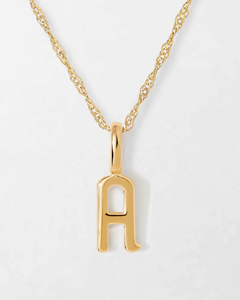 Edge of Ember Birthstones And Zodiac | Style | Initial & Birthstone Necklace - Gold