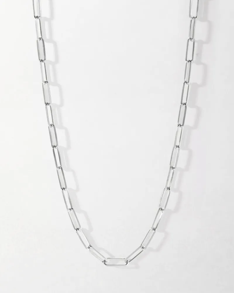 Edge of Ember Initial | Style | Initial Necklace - Silver