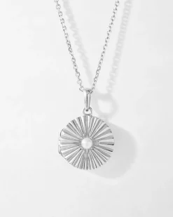 Edge of Ember Initials | Initial Pendant - Silver