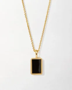 Edge of Ember Initial | Style | Initial Tag Necklace - Gold