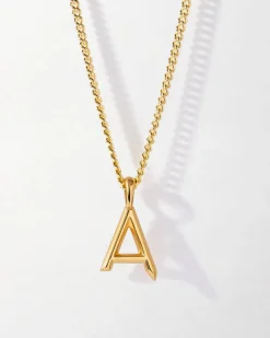 Edge of Ember Style | Initial Tag Pendant - Gold
