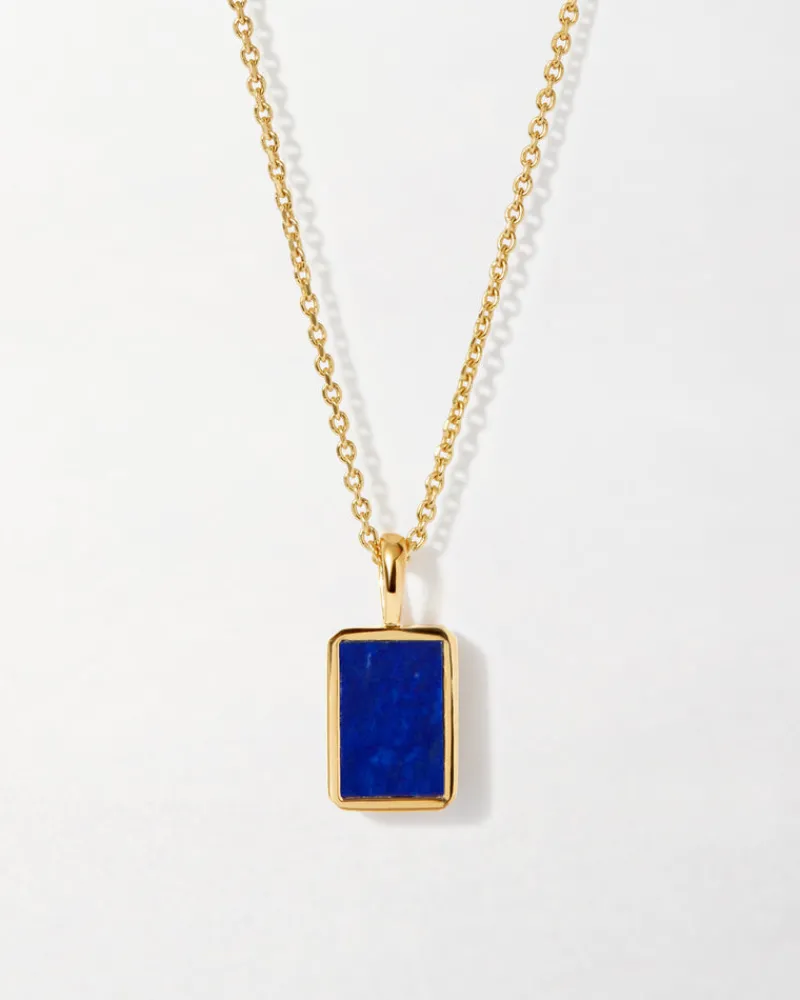 Edge of Ember Engravable | Lapis Gemstone Pendant