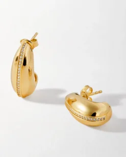 Edge of Ember Hoops | Style | Large Flare Hoop Earrings - Gold