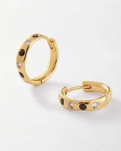 Edge of Ember Hoops | Style | Link Hoop Earrings - Gold