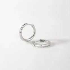 Edge of Ember Hoops | Style | Link Hoop Earrings - Silver