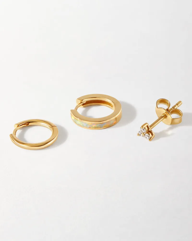 Edge of Ember Hoops | Style | Luxe Emerald Earrings Set