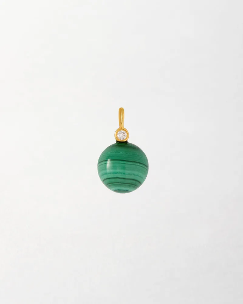 Edge of Ember Solid Gold & Diamonds | Style | Malachite Diamond Necklace