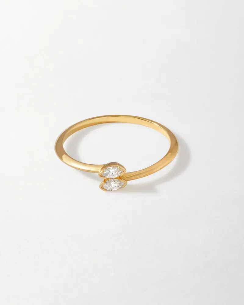 Edge of Ember Style | Marquise Solitaire Dainty Diamond Earring