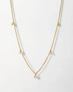 Edge of Ember Solid Gold & Diamonds | Style | Marquise Solitaire Diamond Necklace