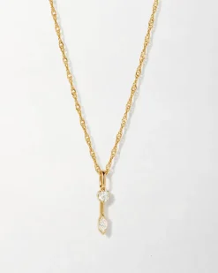 Edge of Ember Solid Gold & Diamonds | Style | Marquise Solitaire Diamond Necklace