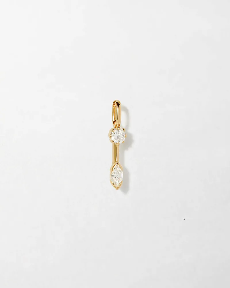 Edge of Ember Solid Gold & Diamonds | Style | Marquise Solitaire Diamond Necklace